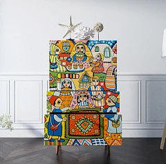 стильные Комод высокий "Berber" 1 принт арт BB10/Print_01