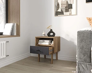 красивые Тумбочка с нижним ящиком "Emerson" арт EM17/7024/L в интернет-магазине