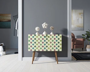 Комод на высоких ножках "Berber" малый принт 24 арт BB13/Print_24