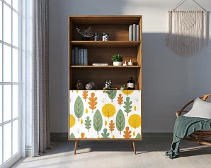 купить красивые Стеллаж с дверками "Berber" принт 30 арт BB26/Print_30 в интернет-магазине