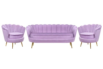 фото Комплект кресел и дивана ракушка Pearl Triple Purple