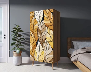 стильный Шкаф малый двухстворчатый "Berber" принт 8 арт BB08/Print_08 на заказ