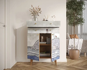 купить красивый Комод "Berber" большой  арт BB12/Print_51 в интернет-магазине