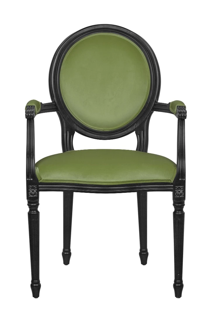 Мягкий стул с подлокотниками Delo Kora Arm Green