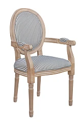 фото Мягкий стул с подлокотниками Volker Arm Black Pinstripe