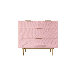 Комод с четыремя ящиками "Line" LN14/GR1/pink