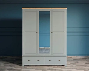 Шкаф двустворчатый широкий "Jules Verne" серый арт JV26ETGG