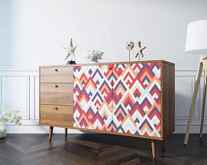 стильные Комод "Berber" с двумя дверками и ящиками 2 принт арт BB05/Print_02
