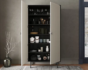 купить стильные Шкаф двухдверный "Emerson" арт EM091/milky/L