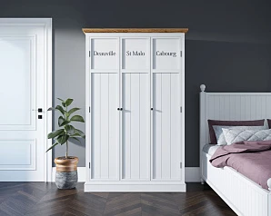 купить красивый Шкаф трехстворчатый для детской "Palermo" в стиле прованс арт PL1027-3