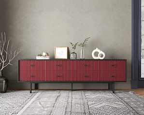 купить красивый Комод с восемью ящиками "Emerson" арт EM03/red/L