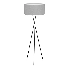 купить Торшер FONDACHELLI, 1x60W(E27), сталь, черный, текстиль, серый