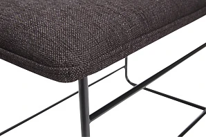 Пуф HUBSCH ткань/металл, черный арт 100703 в интерьере