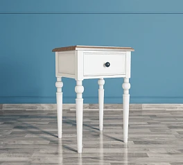 заказать Тумбочка в стиле Прованс "Odri" с одним ящиками арт od2102 Белый