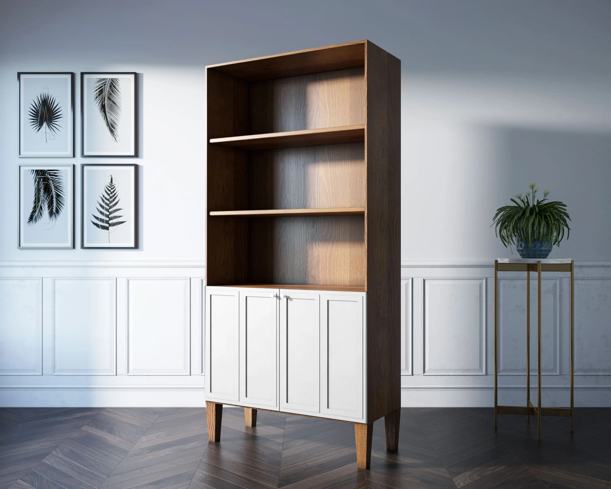 фото Стеллаж двухстворчатый "Andersen" арт AN12/2WH в интерьере