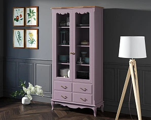 Шкаф Leontina Lavanda для посуды высокий 4 ящика  арт ST9355/4L в интернет-магазине