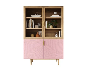 красивый Буфет с двумя дверками "Line" LN11/GR1/pink на заказ