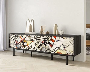 купить Комод с четырьмя дверками и двумя ящиками "Emerson" by Kandinsky арт EM04/Print_01 в интернет-магазине