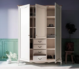 купить Шкаф Leontina для одежды с ящиками арт ST9327/34 в интернет-магазине