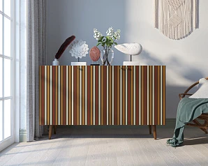 Комод "Berber" три дверки 20 принт арт BB01/Print_20 в интерьере