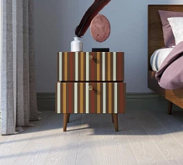 купить стильные Тумбочка "Berber" с двумя ящиками 20 принт арт BB03/Print_20, разноцветная