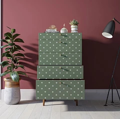 фото Комод высокий "Berber" принт 12 арт BB10/Print_12 в интерьере