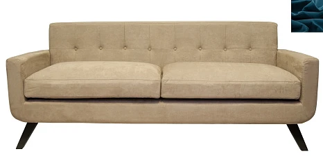 стильный Диван скандинавский на ножках Uter синий на заказ