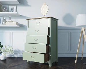 купить Комод "Olivia" высокий на 5 ящиков арт GA3005