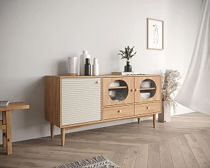 красивый Комод "Bubble" с тремя дверками и двумя ящиками арт BBL03 в интернет-магазине