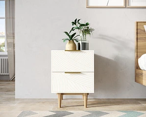 фото Тумбочка с двумя ящиками "Line" LN07/GR1/beige