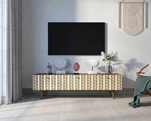 купить Комод "Berber" с ящиками низкий под TV 23 принт арт BB19/Print_23