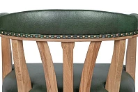 купить Мягкий стул с подлокотниками Tanner Green Leather в интернет-магазине