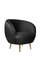 Мягкое кресло для гостиниц Small Benee Black в интерьере