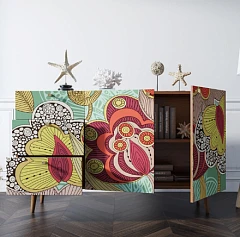 красивые Комод "Berber" с двумя дверками и ящиками принт 6 арт BB17/Print_06 в интернет-магазине