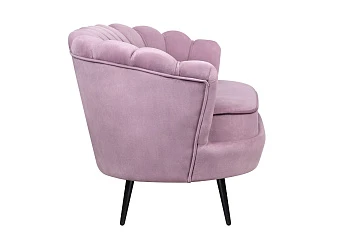 Дизайнерский двухместный диван Pearl Double Pink на черных ножках в интернет-магазине