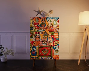 стильные Комод высокий "Berber" 1 принт арт BB10/Print_01