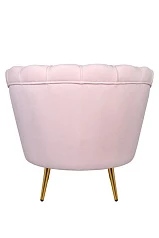 Низкое кресло ракушка Pearl розовый V2