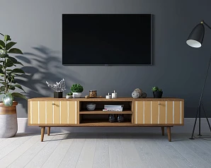 купить Комод "Berber" с нишей низкий под TV принт 43 арт BB49/Print_43 в интернет-магазине