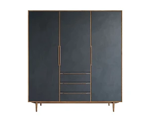 купить красивый Шкаф в скандинавском стиле "Bruni Black" трехстворчатый арт BR27/3Black