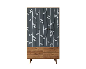 фото Шкаф трехстворчатый "Berber" принт 18 арт BB02/Print_18 в интерьере