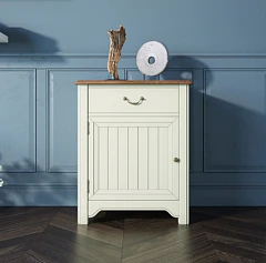 Бежевая прикроватная тумба "Olivia" с дверцей арт GA1002B на заказ в интернет-магазине