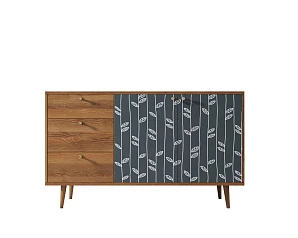 купить Комод "Berber" с двумя дверками и ящиками 18 принт арт BB05/Print_18 в интернет-магазине