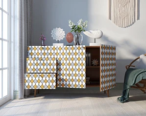 заказать Комод "Berber" с двумя дверками и ящиками принт 22 арт BB17/Print_22