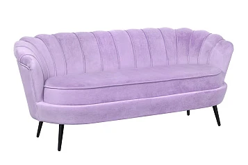 Диван ракушка для гостиниц Pearl Triple Purple на черных ножках в интернет-магазине