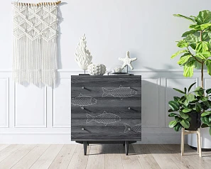 заказать Комод "Boho" 3 ящика с рыбами арт BH02