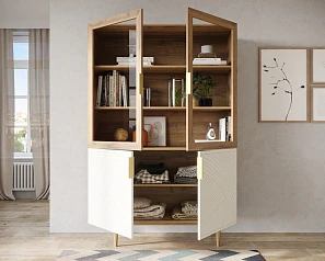 стильный Буфет с двумя дверками "Line" LN11/GR1/beige