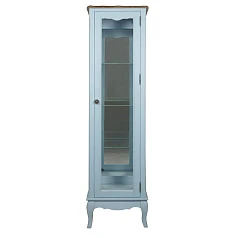 стильный Шкаф "Leontina Blue" для посуды узкий/низкий арт ST9319B