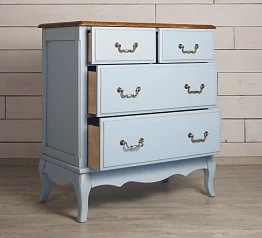 Голубой комод Leontina (4 ящика) арт ST9335B на заказ в интернет-магазине