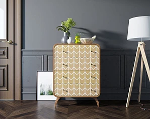 купить стильные Высокий комод "Ellipse Print" с четырьмя ящиками принт 1 арт EL05/print_1 в интернет-магазине