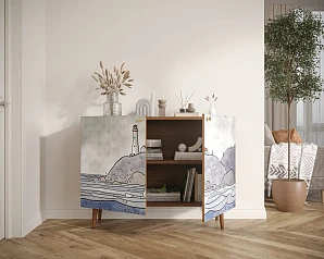 заказать Комод с принтом 51 "Berber" две дверки арт BB04/Print_51